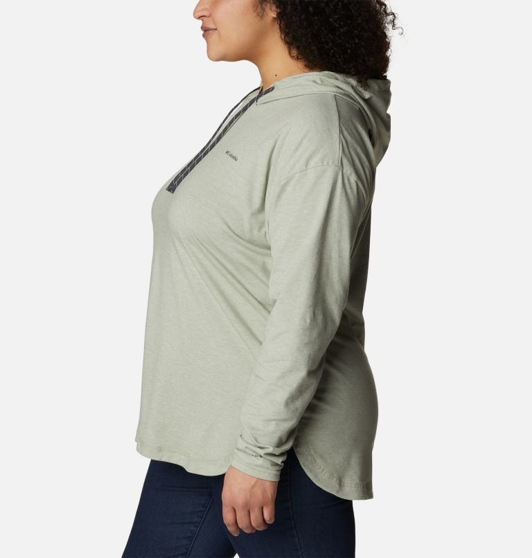 Columbia Sun Trek Pullover Hettegensere Dame Olivengrønne | Plus Size 58290P